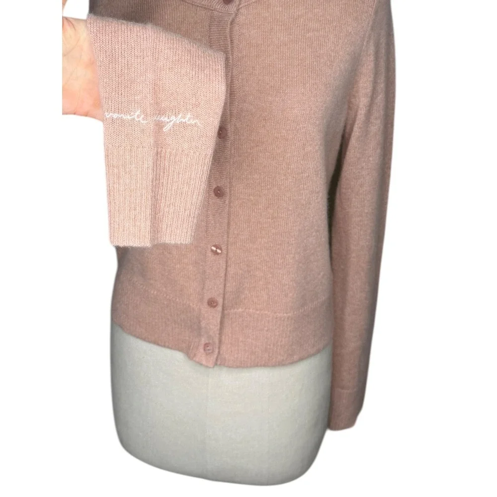 FAVORITE DAUGHTER Tawny Birch Cardigan Pink Cashmere Button Front Women's Size M
